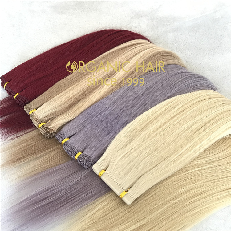 Vivid color full cuticle human hair extensions  C47